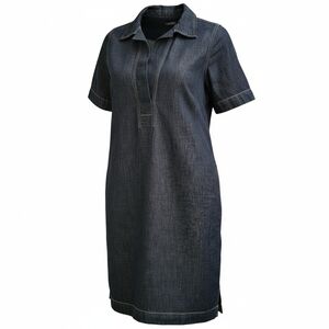 Ralph Lauren Black Label Jones Street Wash Denim Shift Dress Sz L Pockets EUC